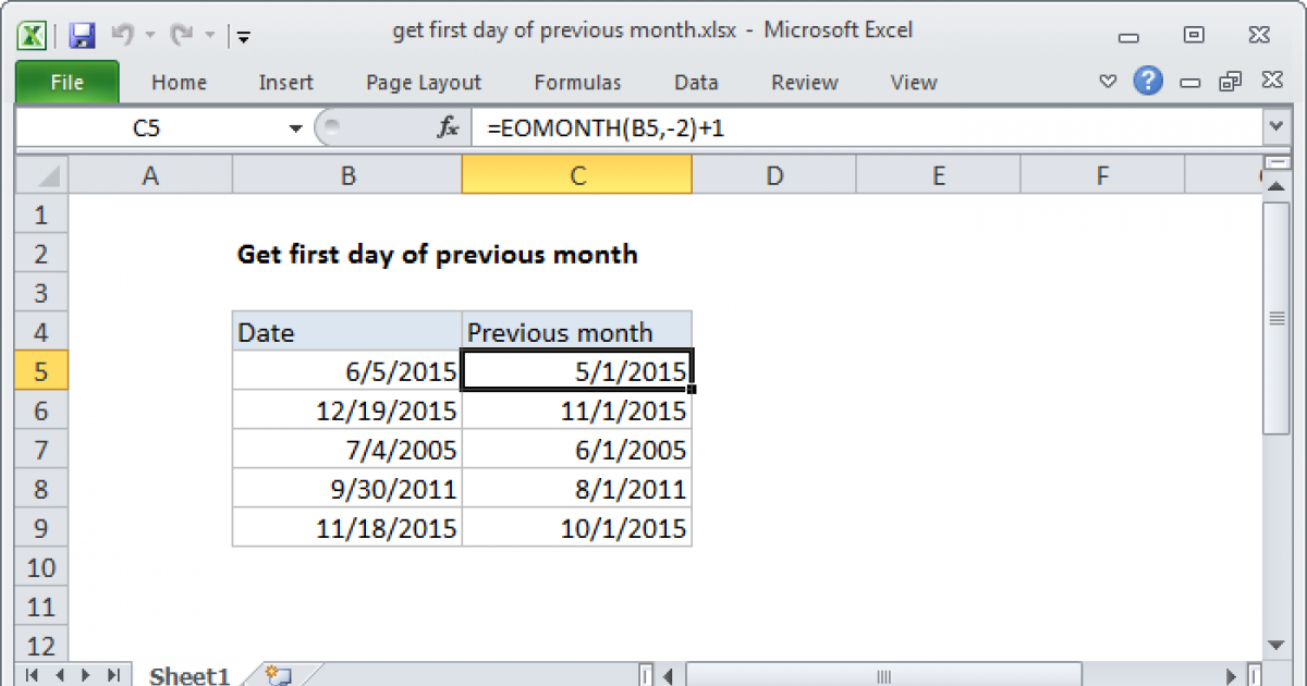 Power Bi Dax Last Day Of Previous Month